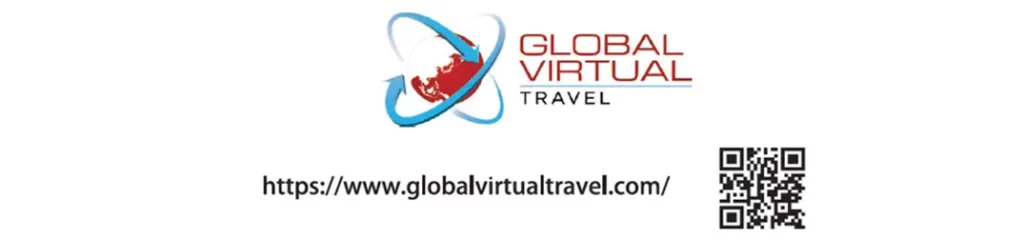 image of Global Virtual Travel logo and website URL.