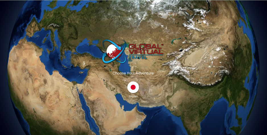 The main screen of Global Virtual Travel